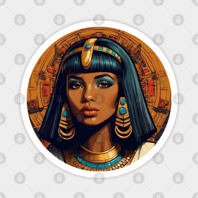 Black Cleopatra Egyptian Goddess Magnet by VivaLaRetro